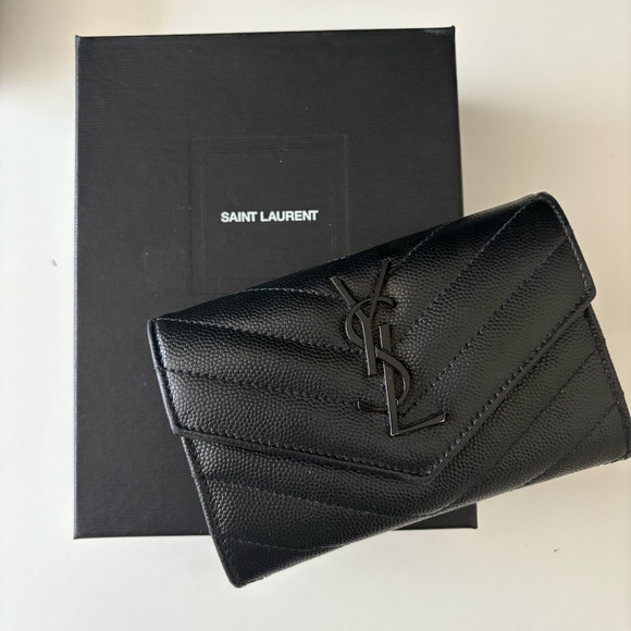 YSL Black Leather Wallet - Picture 2 of 4